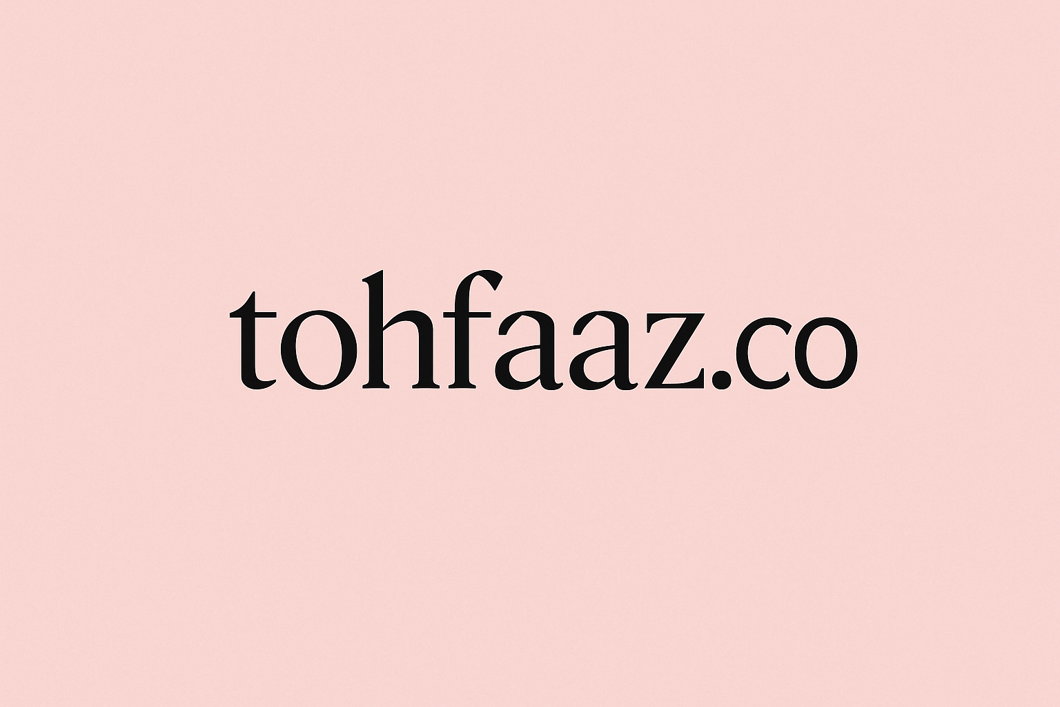 tohfaaz.co brand name on pink background
